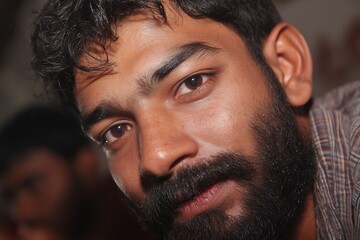 Stylish Indian man with beard in casual vibe  

