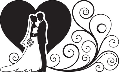 Bride and Groom Silhouette SVG &ndash; Elegant Wedding Couple for Cricut & Decor

Just Married Clipart &ndash; Romantic Bride & Groom PNG for Invitations & Crafts

Wedding Couple SVG Bundle &ndash; Mr and Mrs Design fo