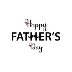 Happy father's day calligraphy design vector. Concept of father day with elegant handwritten lettering and moustache. June 16. Vector illustration. 