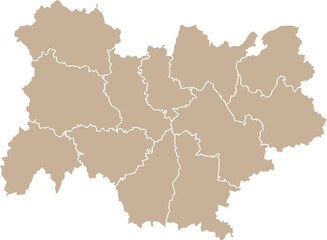 Obraz premium Carte région Auvergne-Rhône-Alpes
