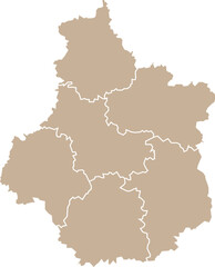 Carte r&eacute;gion Centre-Val de Loire