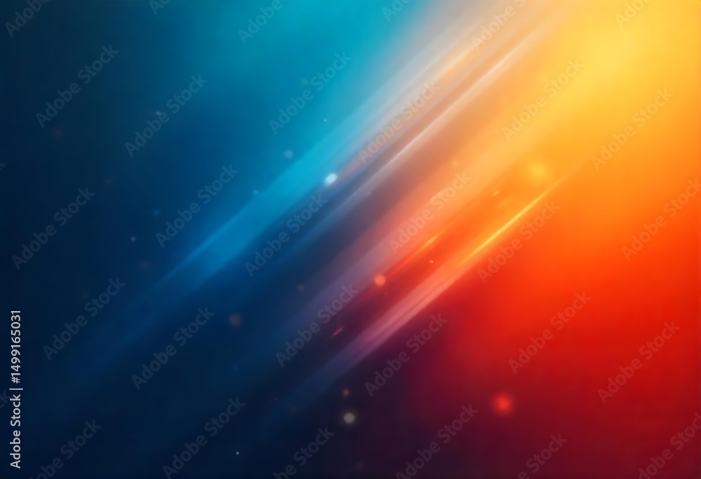 Poster generative ai image showcases a vibrant interplay of azure and amber hues