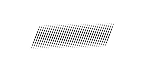 Slash line. Border with diagonal lines. Angle of tilt stripes. Black pattern of footer isolated on white background.