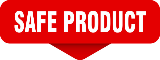 safe product sticker. safe product sign on transparent background