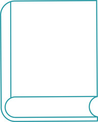 Minimal linear icon of a closed book cover