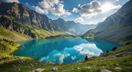 Serene Mountain Lake Stunning Landscape Photography