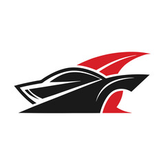 23. Sportscar Logo with Aerodynamic Outline Concept