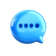Fototapeta premium Glossy Blue Speech Bubble Loading Icon Digital Communication