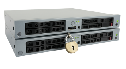 Isolated Server Rack with Padlock Security