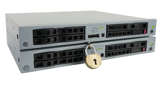 Isolated Server Rack with Padlock Security
