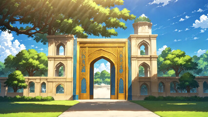 Obraz premium Anime style background jpeg file