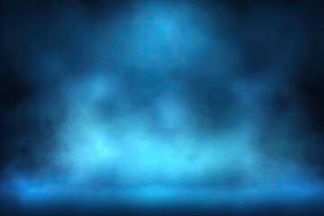 A vibrant, stylized blue smoky backdrop.  Abstract, ethereal, stage-like