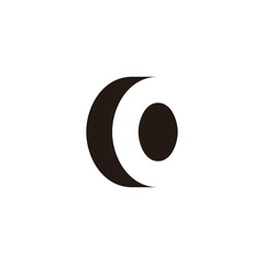 letter co simple round tire dot logo vector