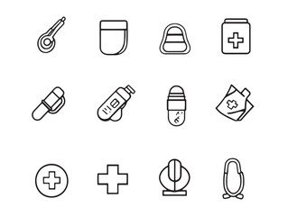 Simple continuous line art of medical worker
