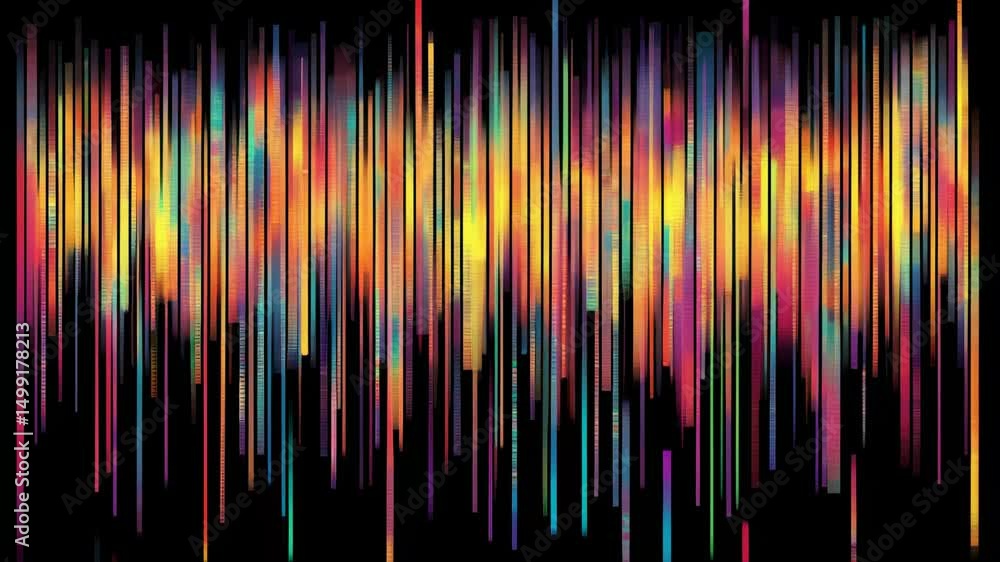 Aufkleber abstract soundwave graphic showcasing vibrant colors and dynamic patterns for creative projects