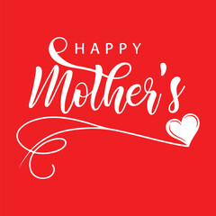 Happy Mother's Day Heart with Mother and Child