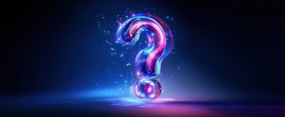 Obraz premium The Vibrant Question Mark Illuminating the Unknown in Abstract Design
