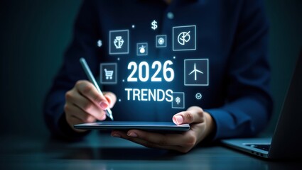 Projected 2026 trends displayed on a tablet.