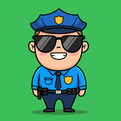  A traffic police officer blowing a whistle at a red light.