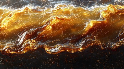 Abstract liquid gold waves
