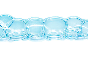line of air bubbles is isolated on a transparent background