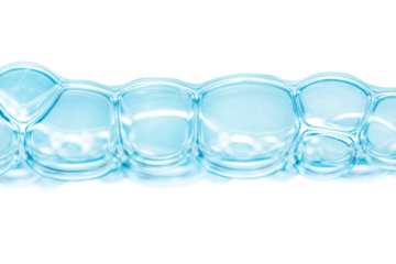 line of air bubbles is isolated on a transparent background