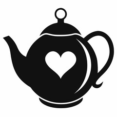 teapot with heart