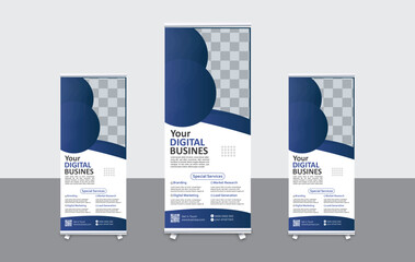 Business Rollup Banner Design vector file 