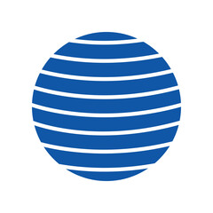 stability ball color flat icon for digital and print projects.