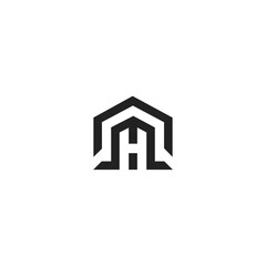 Letter H home logo and icon design vector concept for template
