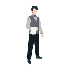 Profession Character waiters perfect for infographics and educational materials
