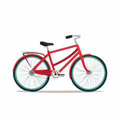 Fototapeta premium Red Classic Bicycle Illustration