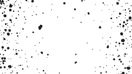 Grainy grunge black halftone vector dots textured pattern on white background. Distressed black grunge texture. 