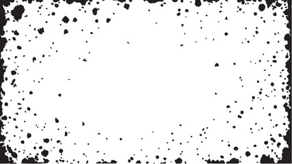 Obraz premium Grainy grunge black halftone vector dots textured pattern on white background. Distressed black grunge texture. 