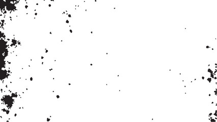 Grainy grunge black halftone vector dots textured pattern on white background. Distressed black grunge texture. 