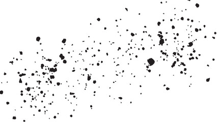 Grainy grunge black halftone vector dots textured pattern on white background. Distressed black grunge texture. 