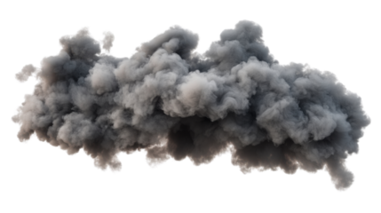 Grey smoke on white background