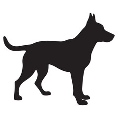 vector illustration of a black dog. vector EPS 10