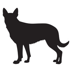 vector illustration of a black dog. vector EPS 10