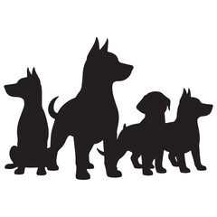 Dog silhouette vector. vector illustration EPS 10