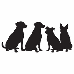Dog silhouette vector. vector illustration EPS 10
