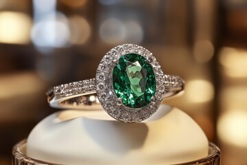 Exquisite Emerald Diamond Ring A Treasure of Timeless Beauty Luxury Jewelry Emerald Engagement Green Stone Sparkling