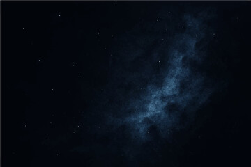 Abstract dark blue sky with light rays and a hint of smoke texture.