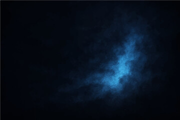 Abstract dark blue sky with light rays and a hint of smoke texture.