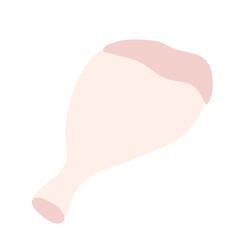 Chicken Meat Flat Illustration 