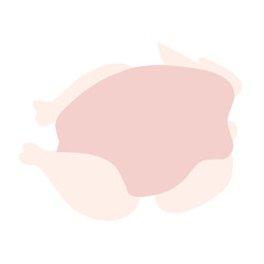 Chicken Meat Flat Illustration 