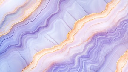 Abstract marble texture with flowing lavender and peach hues, showcasing natural elegance
