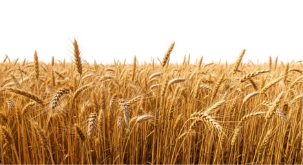 Golden Wheat Field at Harvest Time Ripe for Gathering Abundant Crop Agriculture