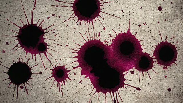 Red Splatter Background, Abstract Ink Stain Texture
