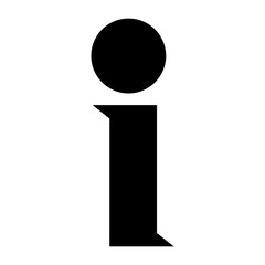 info symbol icon flat minimal silhouette
